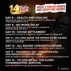 NSPPD 14Days Mid Year Fasting 12th July 2025 - Prayer Points Day 13 NSPPD 14Days Mid Year Fasting 12th July 2025 - Prayer Points Day 13