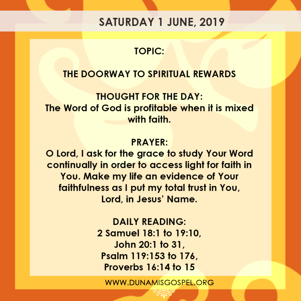 Seeds of Destiny 1st June 2019 - The Doorway To Spiritual Rewards