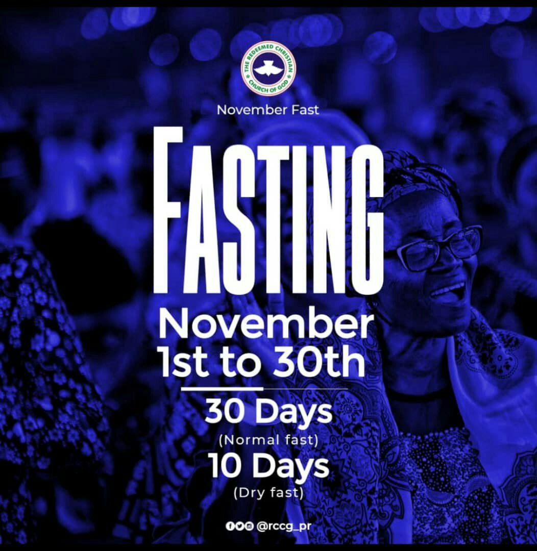 RCCG November 2019 30 Days Fasting Prayer Points Day 30