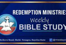 Redemption Ministries Bible Study 7 September 2022 Outline