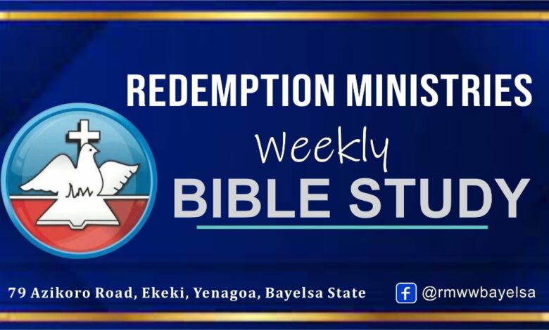 Redemption Ministries Bible Study 7 September 2022 Outline