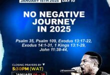 NSPPD Fasting And Prayer 15th January 2025 — Day 10 Prayer Points