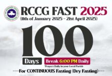 RCCG 100 Days Fasting And Prayer 21 January 2025 – Day 11